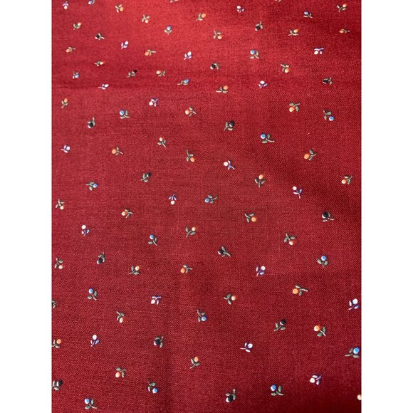 Vintage Cranston Print Works Floral Fabric 18x22" Fat Quarter Red Cotton Crafts - Picture 1 of 5